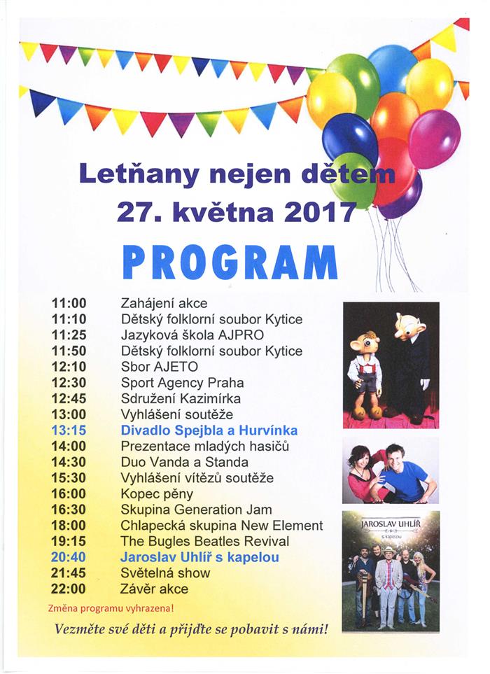 Letňany dětem 2017